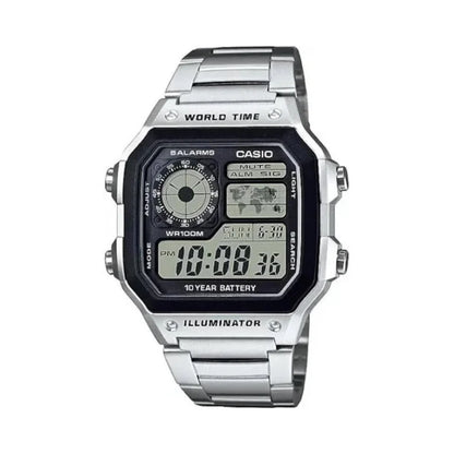 Casio AE1200WH Series | Men’s Digital Watch | 100M WR | Multi Alarms | 100 SEC Stopwatch..