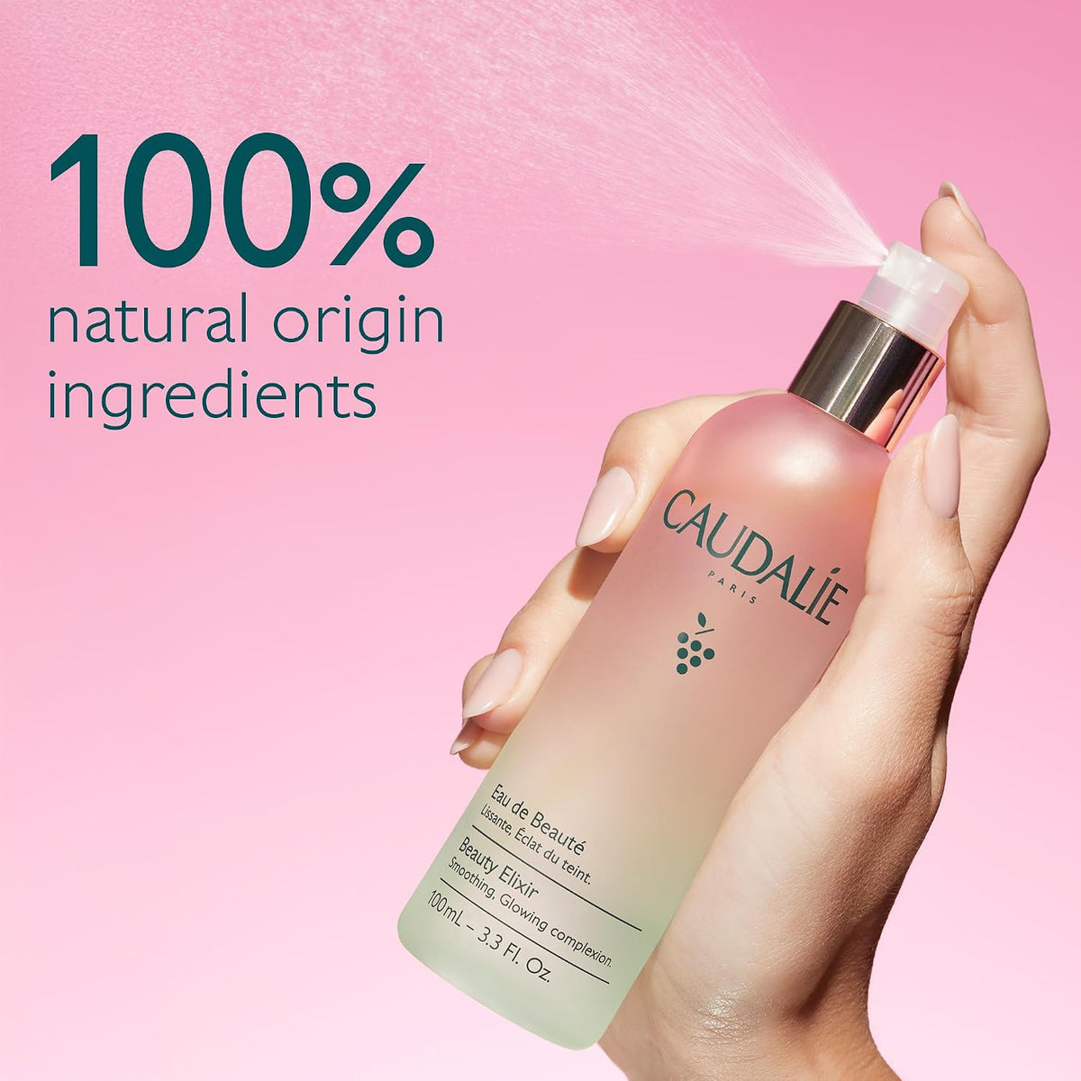 Caudalie Beauty Elixir Prep, Set Makeup, Glow Face Mist