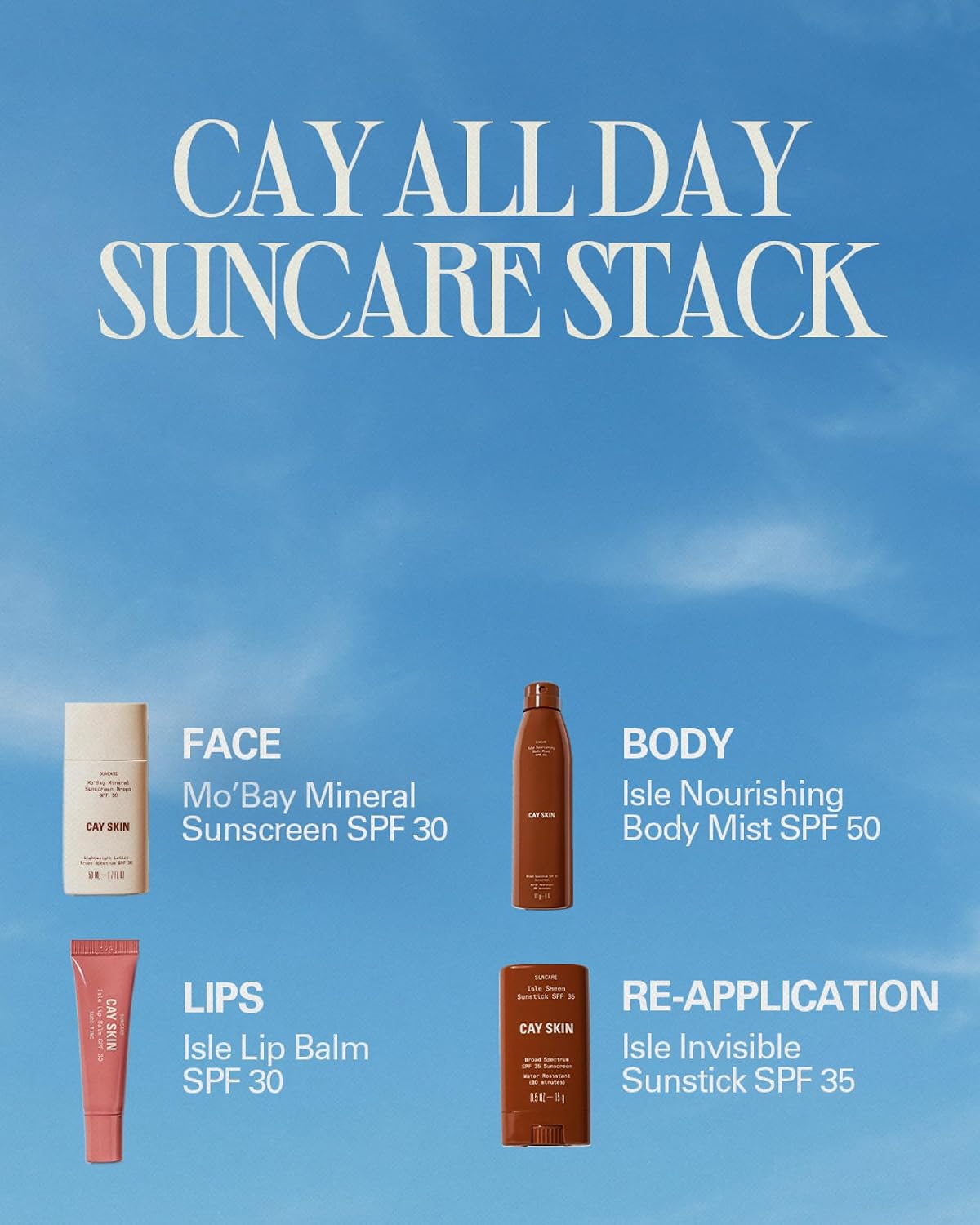 Cay Skin Mo'Bay Mineral Sunscreen Drops SPF 30 – Broad Spectrum Face Sunscreen &amp; Makeup Primer w/Sea Moss..