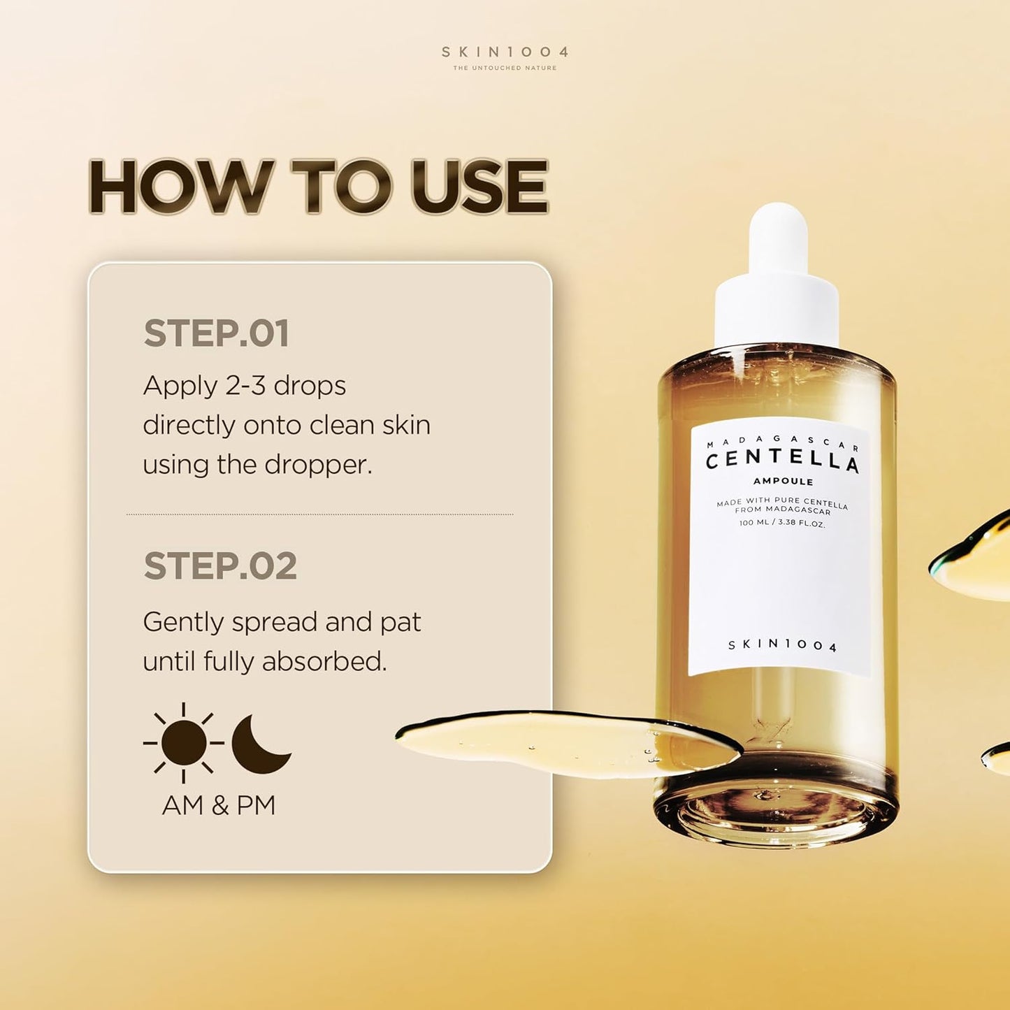 [Hudson's Pick] SKIN1004 Madagascar Centella Ampoule, Korean Face Serum with Centella Asiatica for Hydrating & Moisturizing..