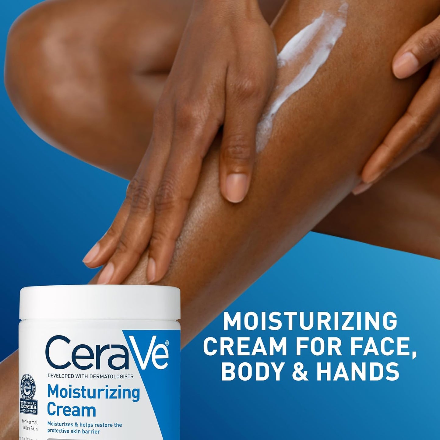 CeraVe Moisturizing Cream, Body and Face Moisturizer for Dry Skin, Body Cream with Hyaluronic Acid and Ceramides...