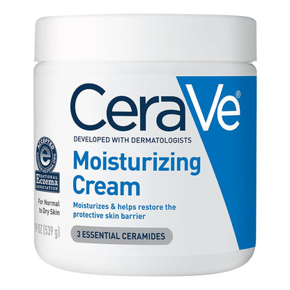 CeraVe Moisturizing Cream, Body and Face Moisturizer for Dry Skin, Body Cream with Hyaluronic Acid and Ceramides...