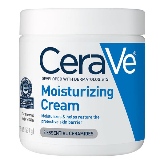 CeraVe Moisturizing Cream, Body and Face Moisturizer for Dry Skin, Body Cream with Hyaluronic Acid and Ceramides...
