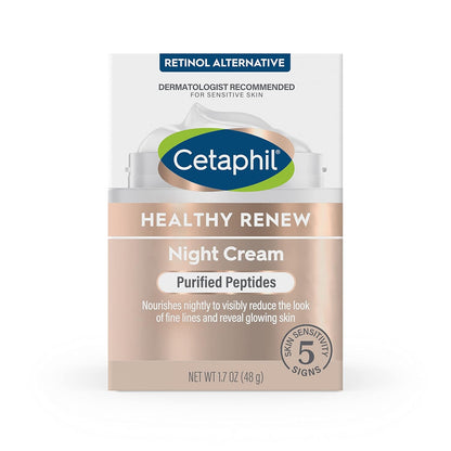 Cetaphil Healthy Renew Skin Tightening Night Cream 1.7 Oz, Wrinkle Repair Cream for Face with Peptides