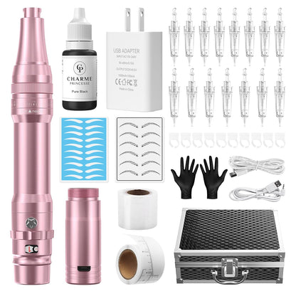 Wireless Permanent Makeup Machine Kit Rotary Eyebrow Pen Machine..