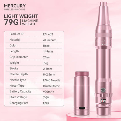 Wireless Permanent Makeup Machine Kit Rotary Eyebrow Pen Machine..