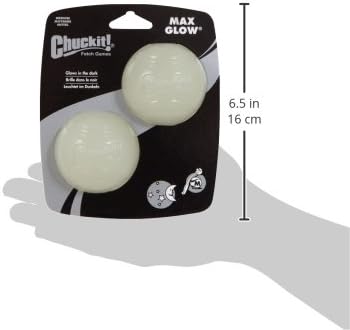 Chuckit! Glow in the Dark Bouncy Balls - Ball for Dogs, Chuckit Dog Toy, Max Glow Balls