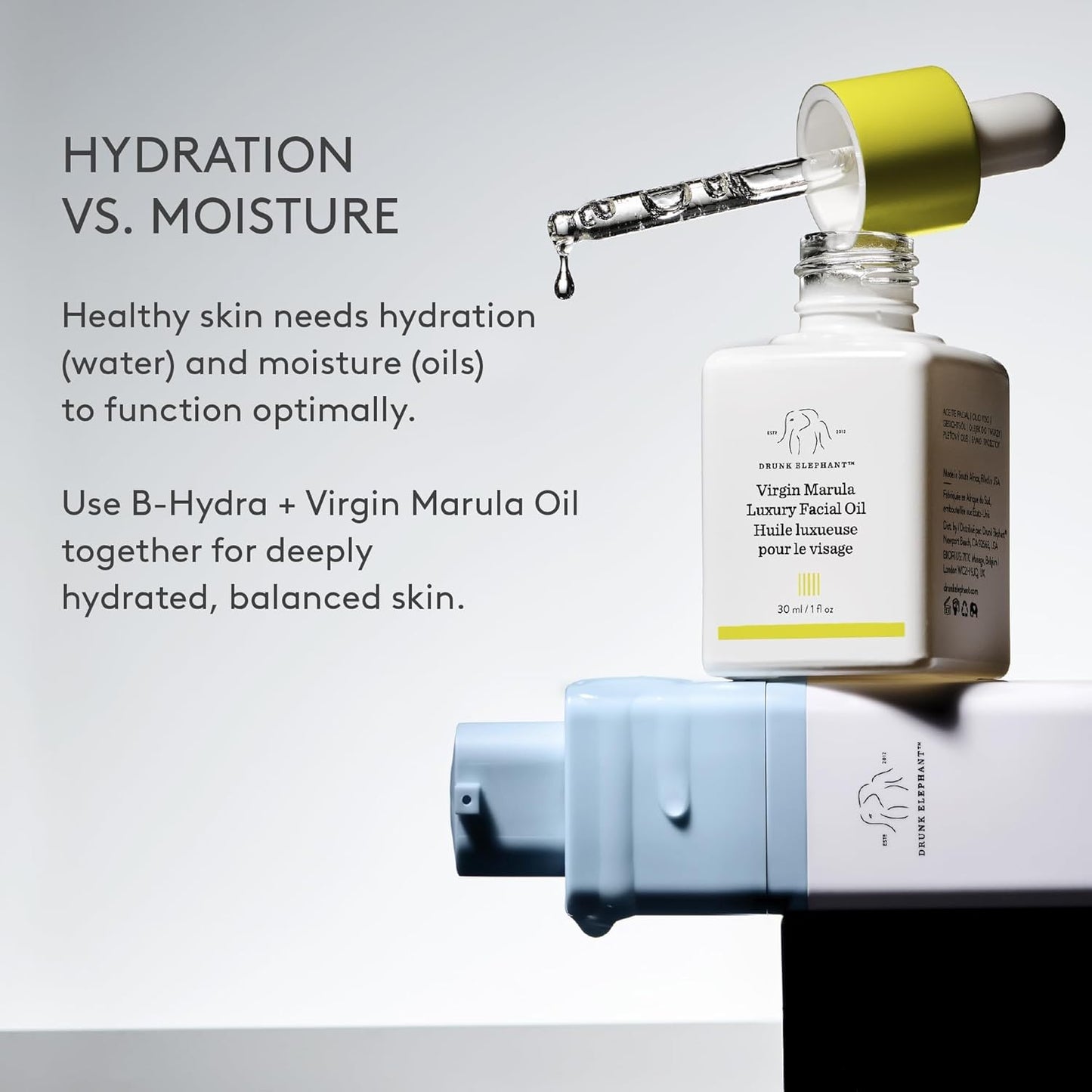 Drunk Elephant B-Hydra Hydration Serum - 50 ml/1.69 fl oz - Hydrating Vitamin B Serum - Clean Clinical Skincare ..