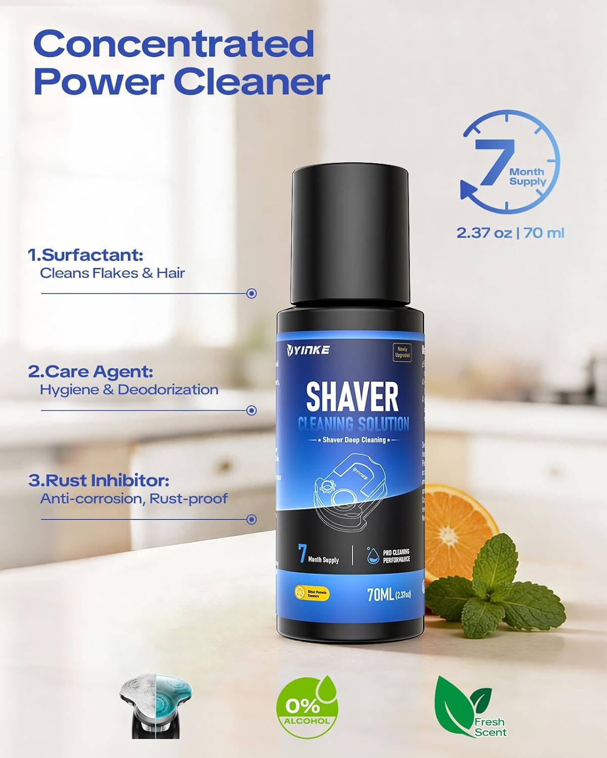 Cleaner Fluid Refill 14 Month Supply for Braun Clean &amp; Renew CCR, Shaver Cleaning & Care Refill Kit..