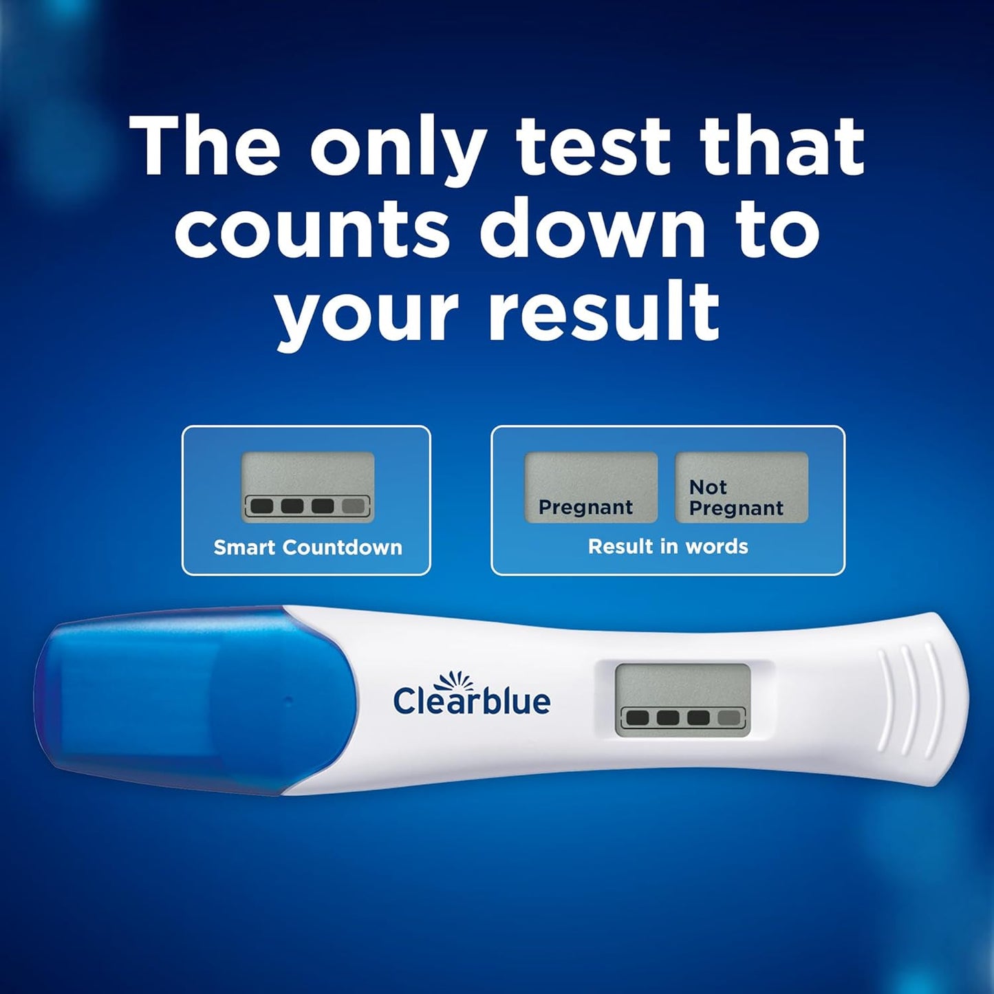 Clearblue Pregnancy Test Combo Pack, 4ct - Digital with Smart Countdown & Rapid Detection - 4 Count (Pack of 1)