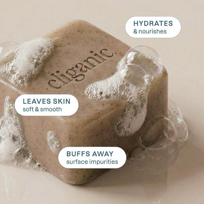 Cliganic Exfoliating Bar Soap For Men & Women – Body Scrub Soap with 98% Natural Ingredients Cleanses, Smooths &amp; Revitalizes Skin..