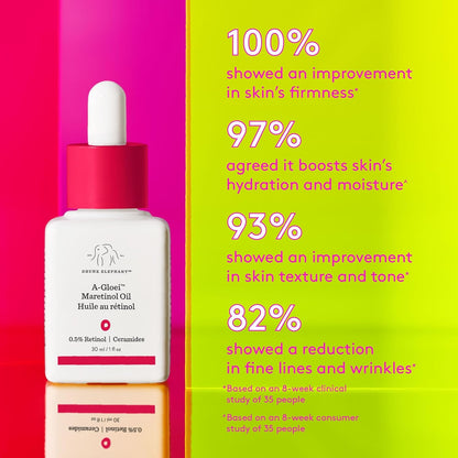 Drunk Elephant A-Gloei Maretinol Oil - 30 ml/1 fl oz - Gentle 0.5% Retinol Face Oil - Clean Clinical Skincare..
