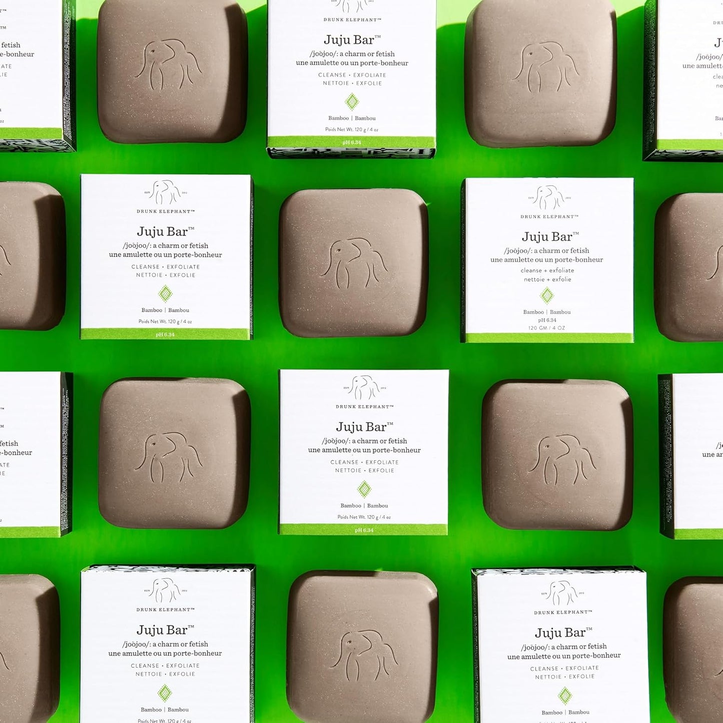Drunk Elephant Juju Bar - 113 g/4 oz - Exfoliating Facial Cleansing Bar - Clean Clinical Skincare - Cruelty-Free..