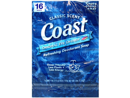 Coast Refreshing Deodorant Soap - Bar Soap with Thick Rich Lather - Clean Rinsing Formula for Fresh, Non-Dry Skin..
