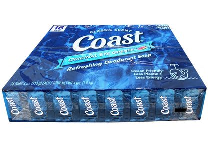 Coast Refreshing Deodorant Soap - Bar Soap with Thick Rich Lather - Clean Rinsing Formula for Fresh, Non-Dry Skin..