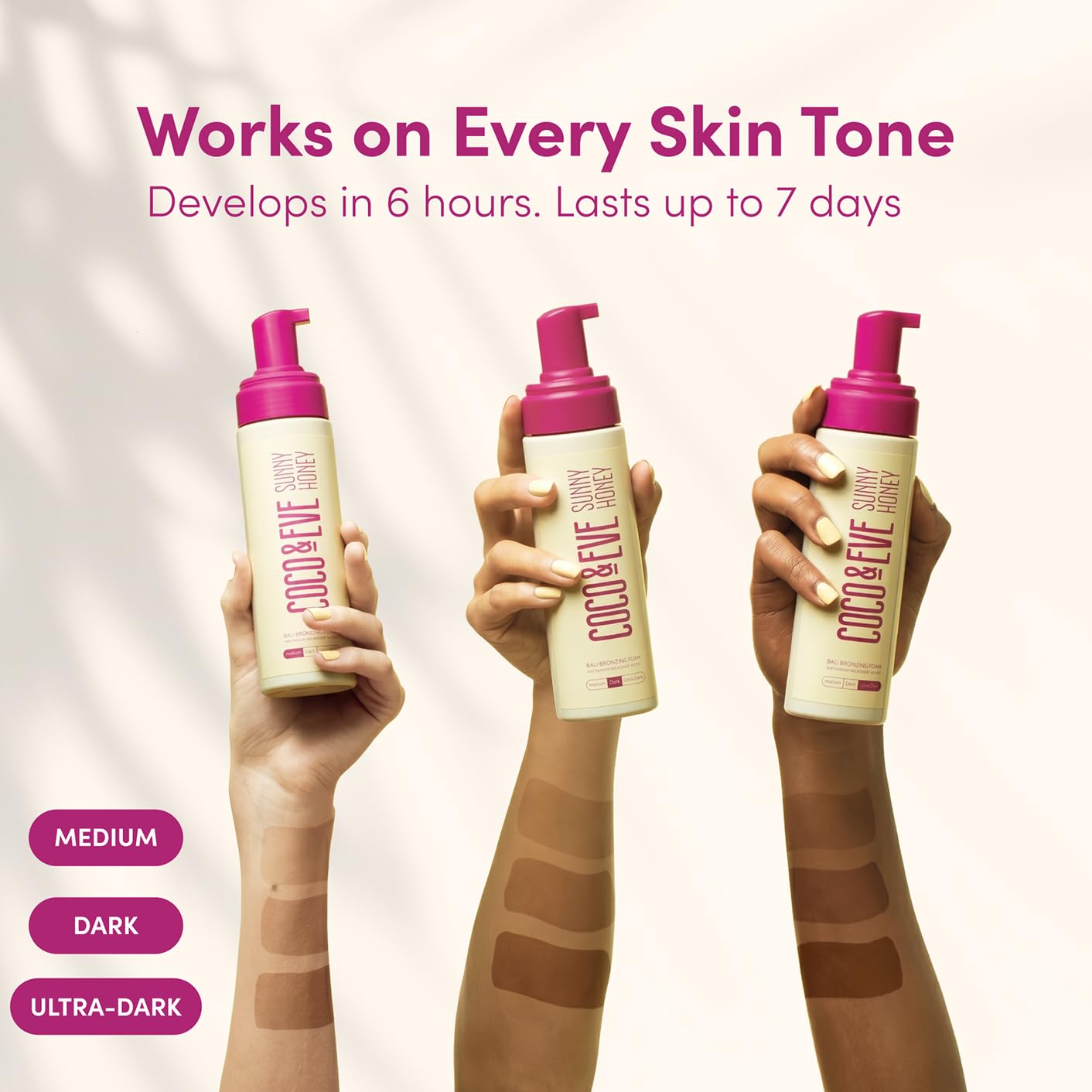 Coco & Eve Sunny Honey Bronzing Self Tanner Mousse - Dark, 6.7 fl oz