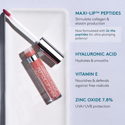 Colorescience Peptide Lip Shine SPF 30, Clinically Proven Peptide formula to plump, hydrate, condition, nourish &amp; defend against free radicals...