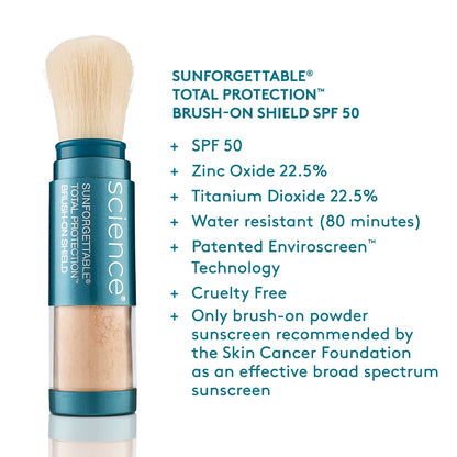 Colorescience Brush-On Sunscreen Mineral Powder for Sensitive Skin, Style- Medium