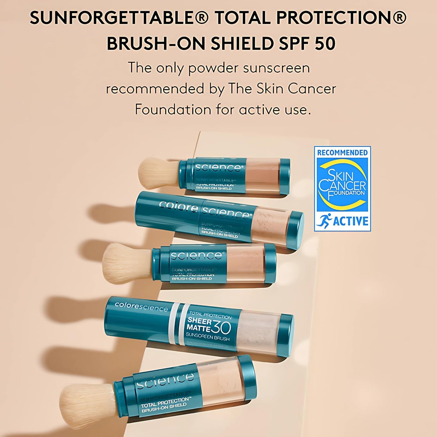 Colorescience Brush-On Sunscreen Mineral Powder for Sensitive Skin, Style- Medium