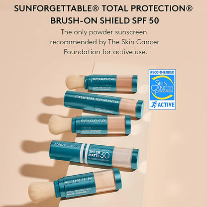 Colorescience Brush-On Sunscreen Mineral Powder for Sensitive Skin, Style- Medium