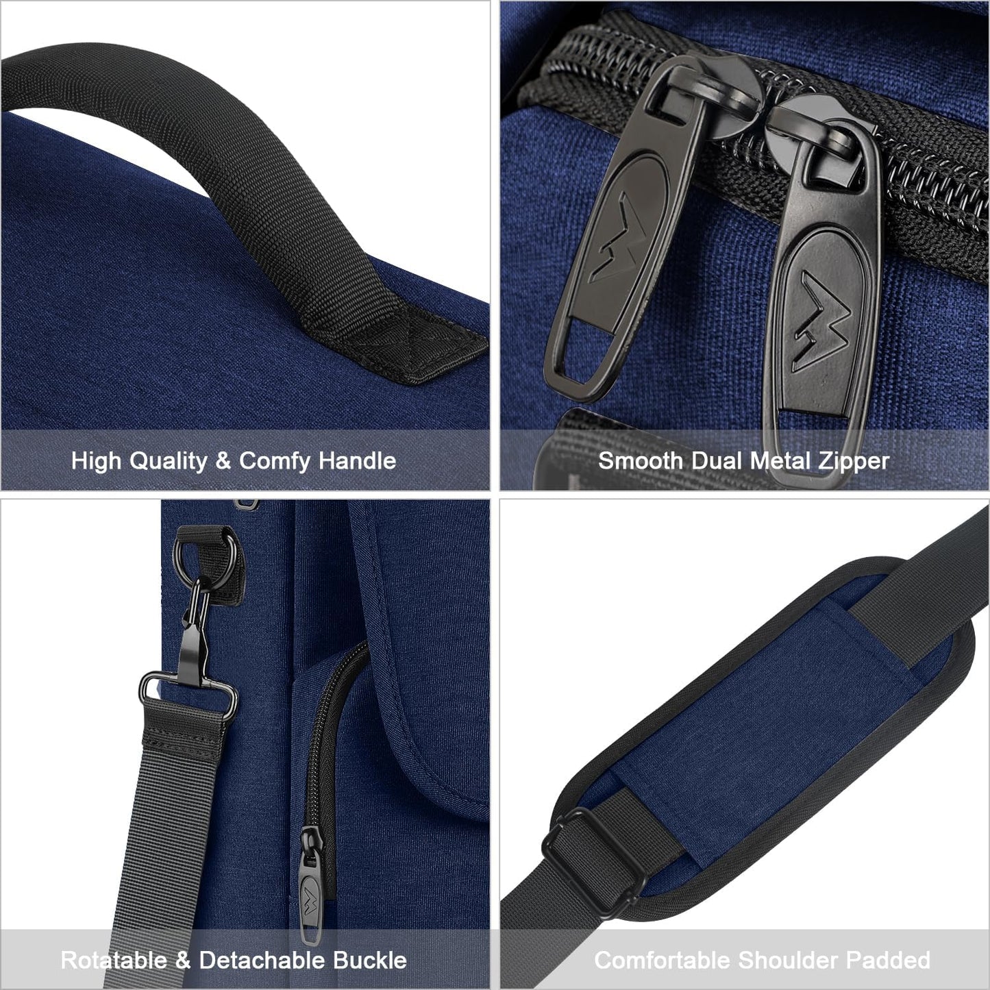 MATEIN Messenger Bag for Men, Satchel Bag 15.6 Inch Laptop Briefcase, Blue