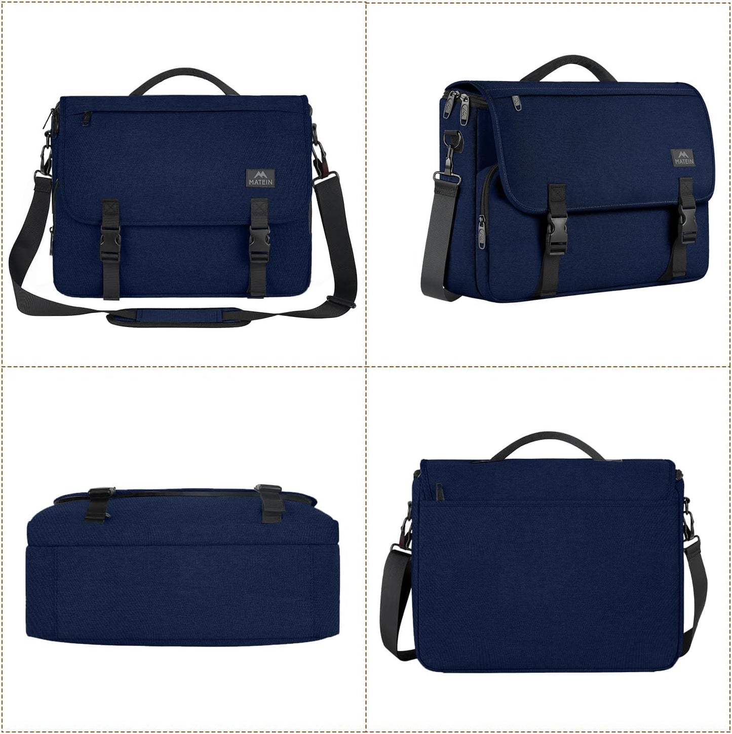 MATEIN Messenger Bag for Men, Satchel Bag 15.6 Inch Laptop Briefcase, Blue