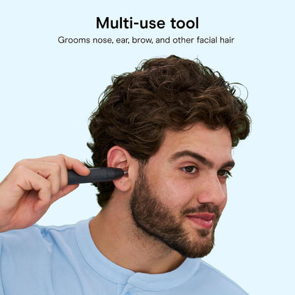 ConairMAN Ear and Nose Hair Trimmer for Men, Cordless, 360° Bevel Blade