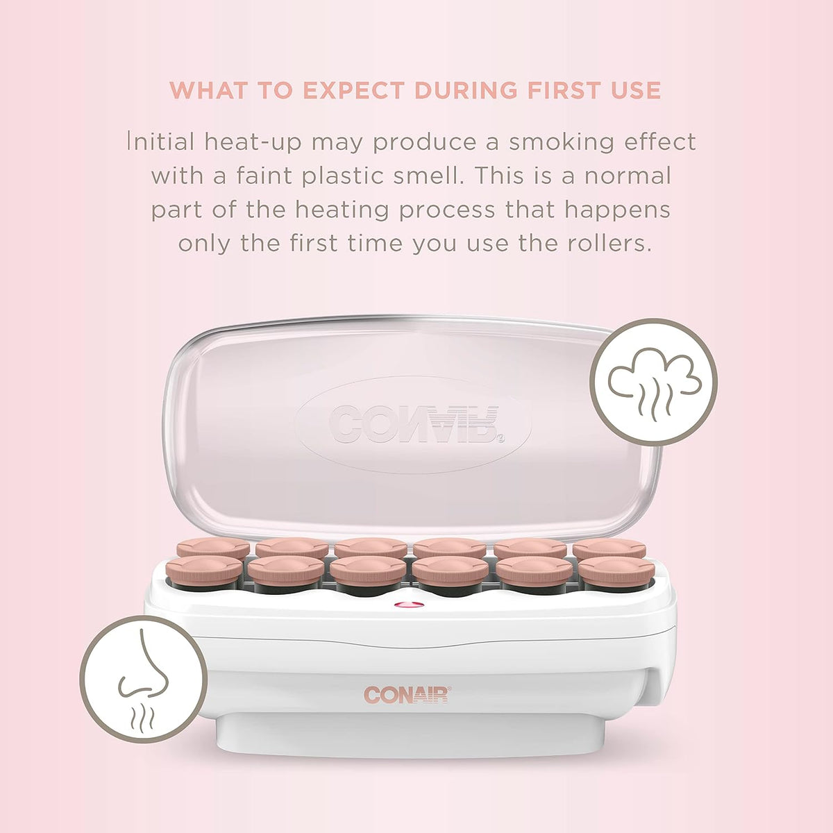 Conair Ceramic 1 1/2-inch Hot Rollers, Super Clips Included, Create Big Bouncy Curls..