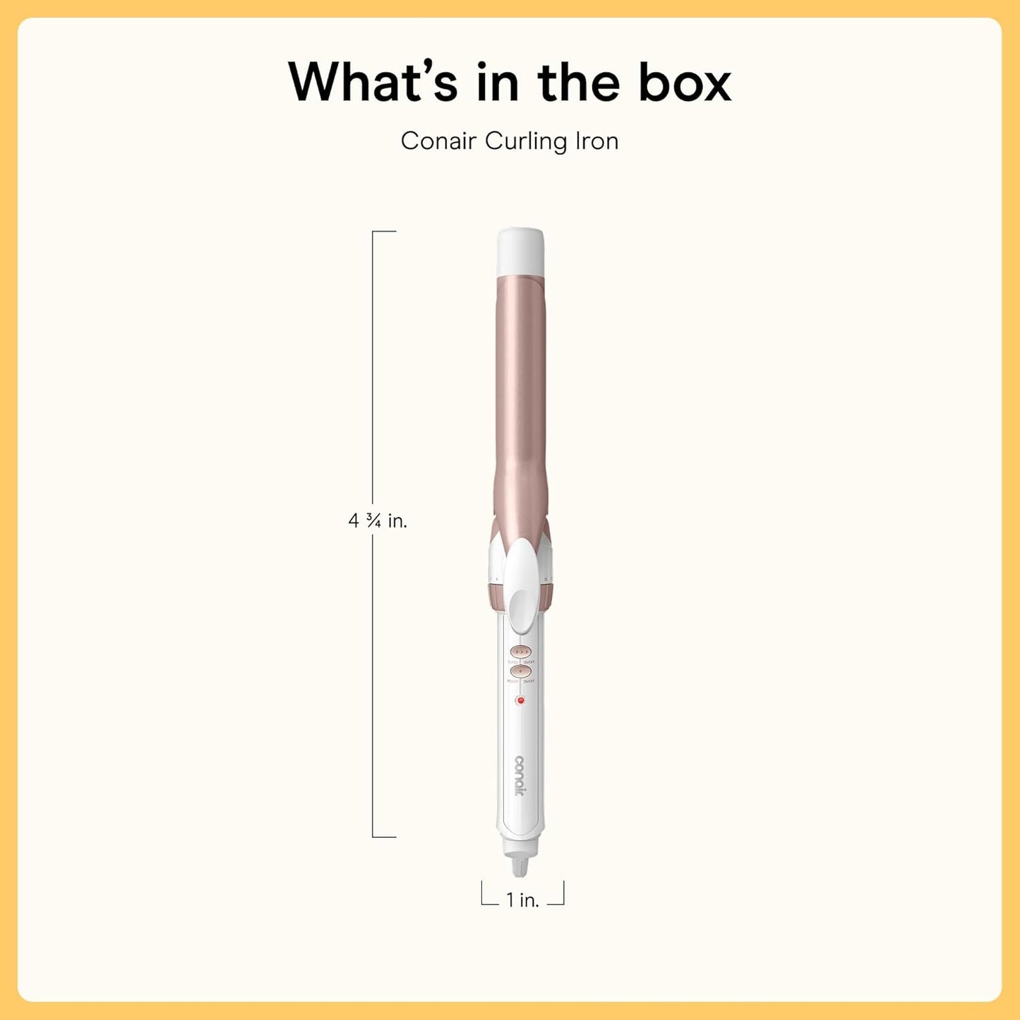 Conair Double Ceramic 1 in. Curling Iron | Double Ceramic 1 in. Barrel Creates Classic Curls on Short to Long Hair, White/Rose Gold, CD701L