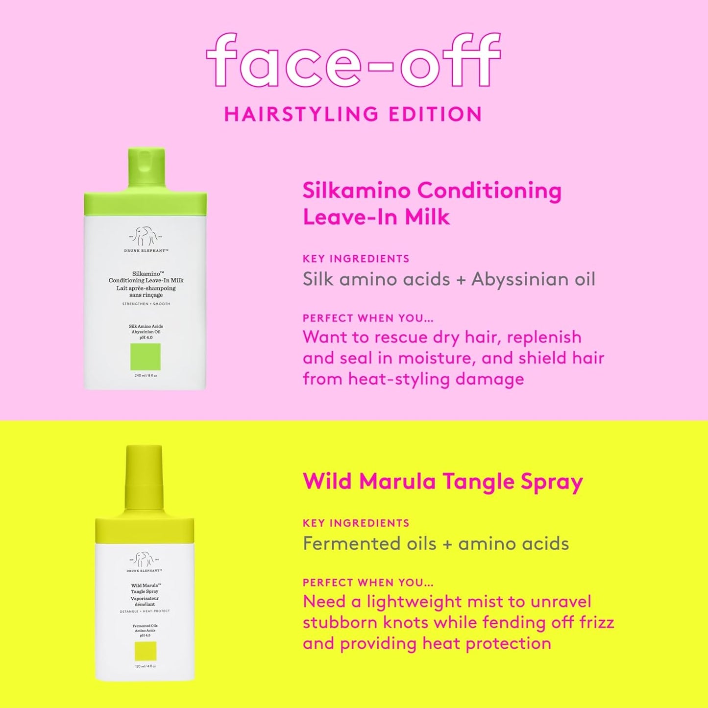 Drunk Elephant Silkamino Conditioning Leave-In Milk - 240 ml/8 fl oz - Silk Amino Acids - Clean Clinical - Cruelty-Free..