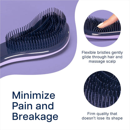Crave Naturals Glide Thru Hair Brush - Detangler Brush for Curly, Straight, Wet or Dry Hair - Gentle Detangling Brushes for Adults, Kids..