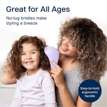 Crave Naturals Glide Thru Hair Brush - Detangler Brush for Curly, Straight, Wet or Dry Hair - Gentle Detangling Brushes for Adults, Kids..