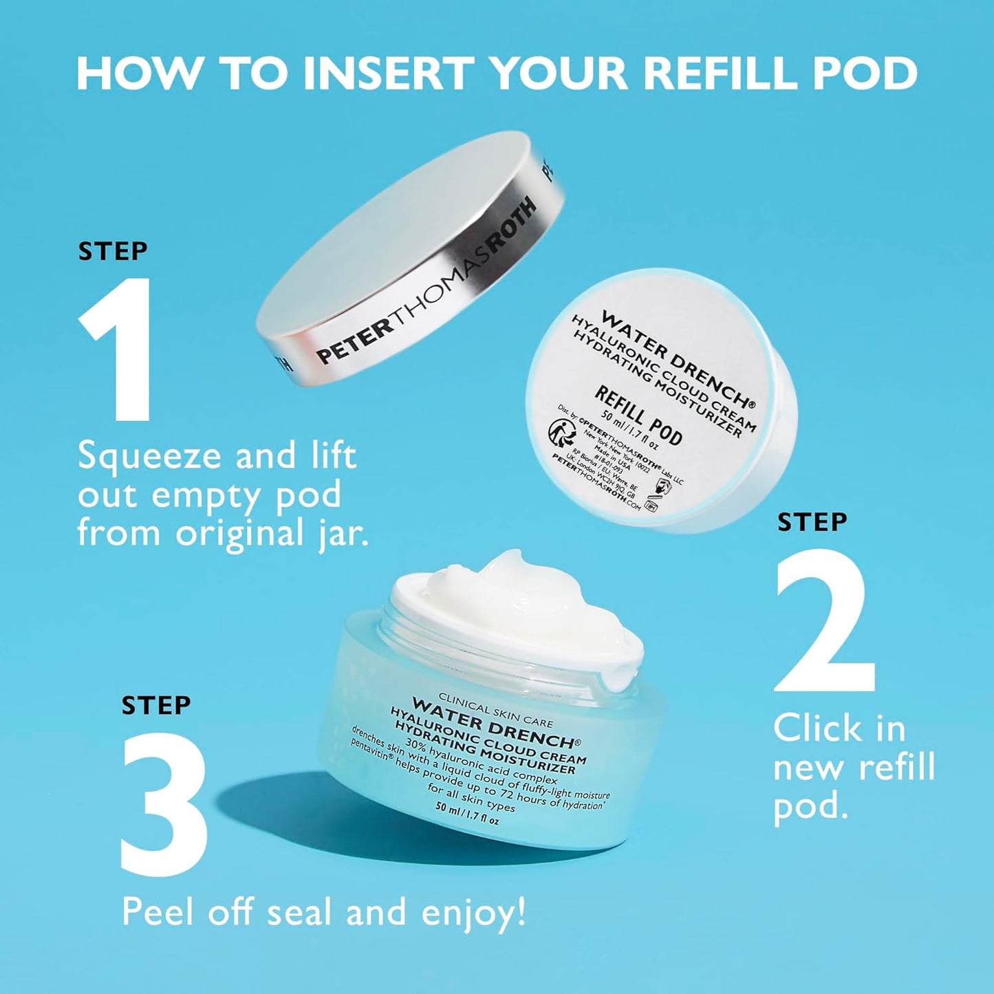 Peter Thomas Roth | Water Drench® Hyaluronic Cloud Cream Hydrating Moisturizer Refill Pod..