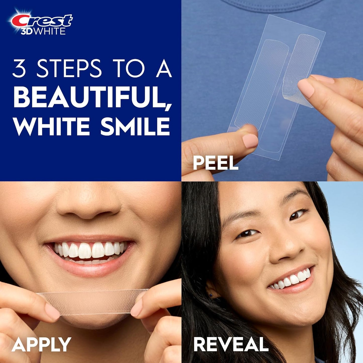 Crest 3D Whitestrips, 1 Week Smile Transformation, Whitestrips 3D White, 14 Treatments (Each with 1 Upper/1 Lower), 28 Strips