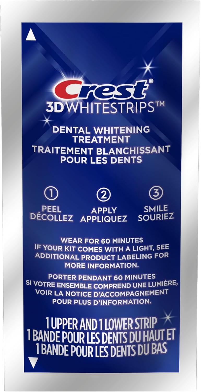 Crest 3D Whitestrips, 1 Week Smile Transformation, Whitestrips 3D White, 14 Treatments (Each with 1 Upper/1 Lower), 28 Strips
