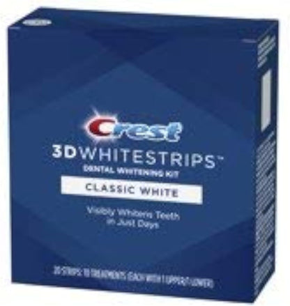 Crest 3D Whitestrips Classic White Teeth Whitening Kit, 10 Treatments 20 Strips, Size - 20 Count (Pack of 1)