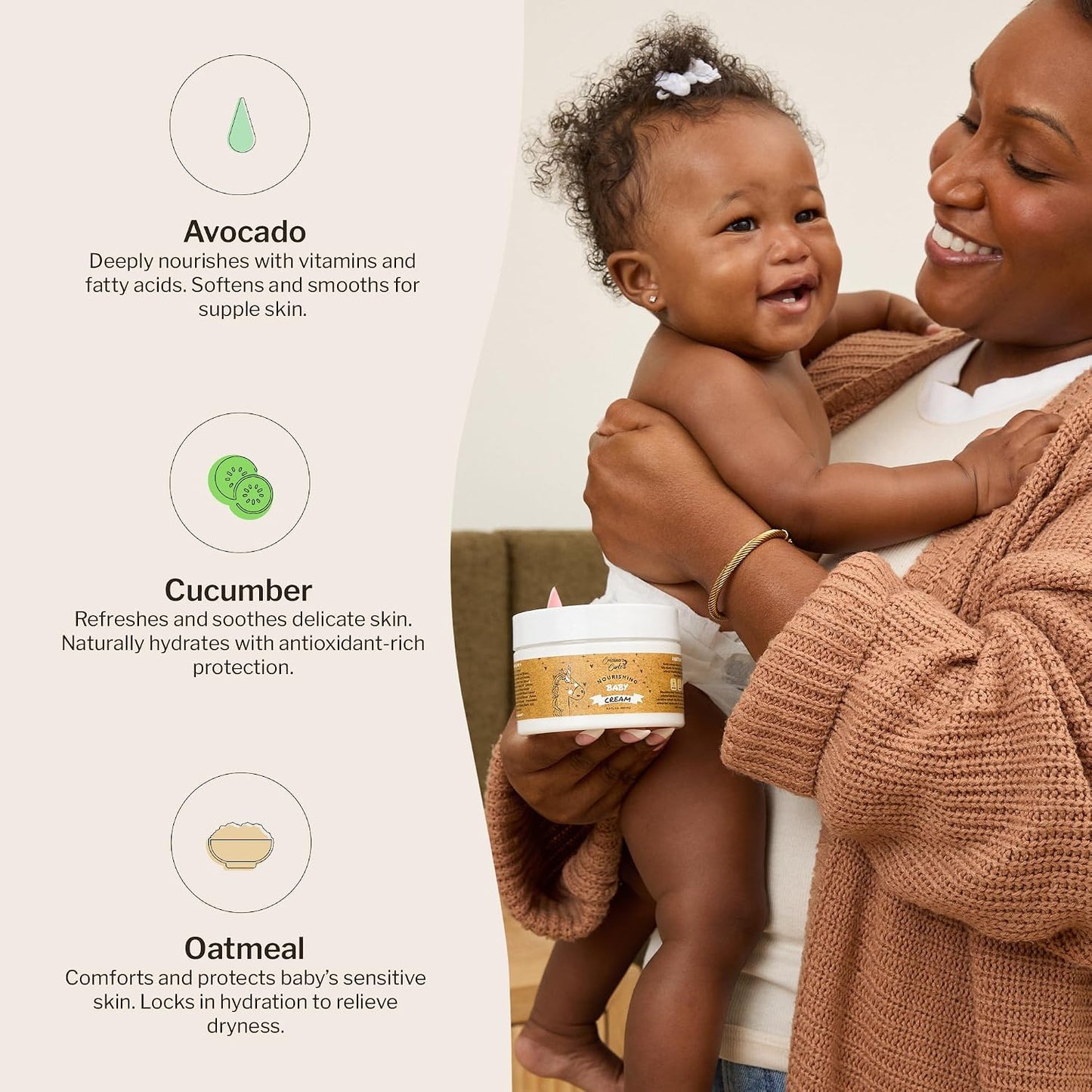 Cristina's Curls Baby Moisturizing Cream – Rich Gentle Hydration For Face and Body