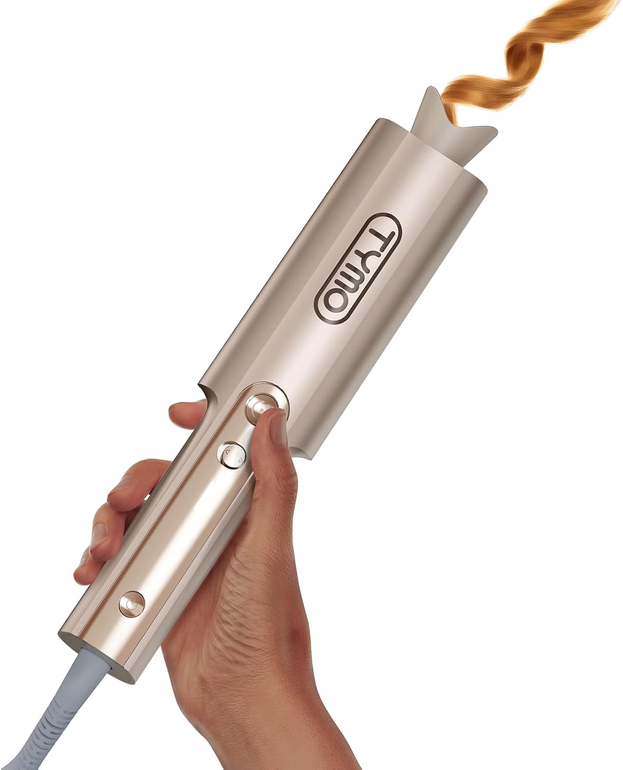 TYMO CurlPro Plus Automatic Rotating Curling Iron - Upgraded Long Barrel Curling Wand for Long Hair..