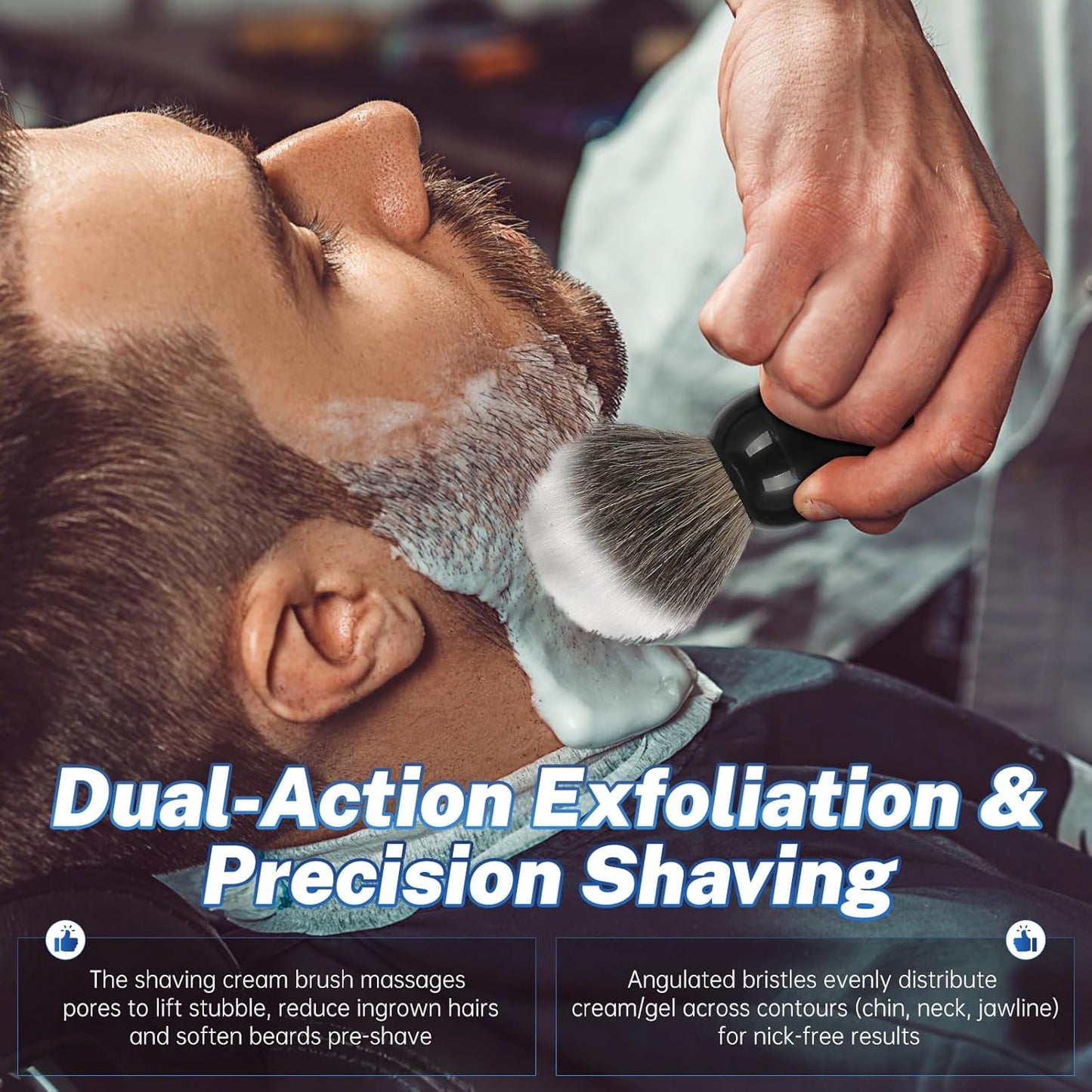 DEBETOOL Pure Badger Hair Shaving Brush and Bowl | Premium Shaving Brushes for Men, Exfoliating Wet Shave Gift..