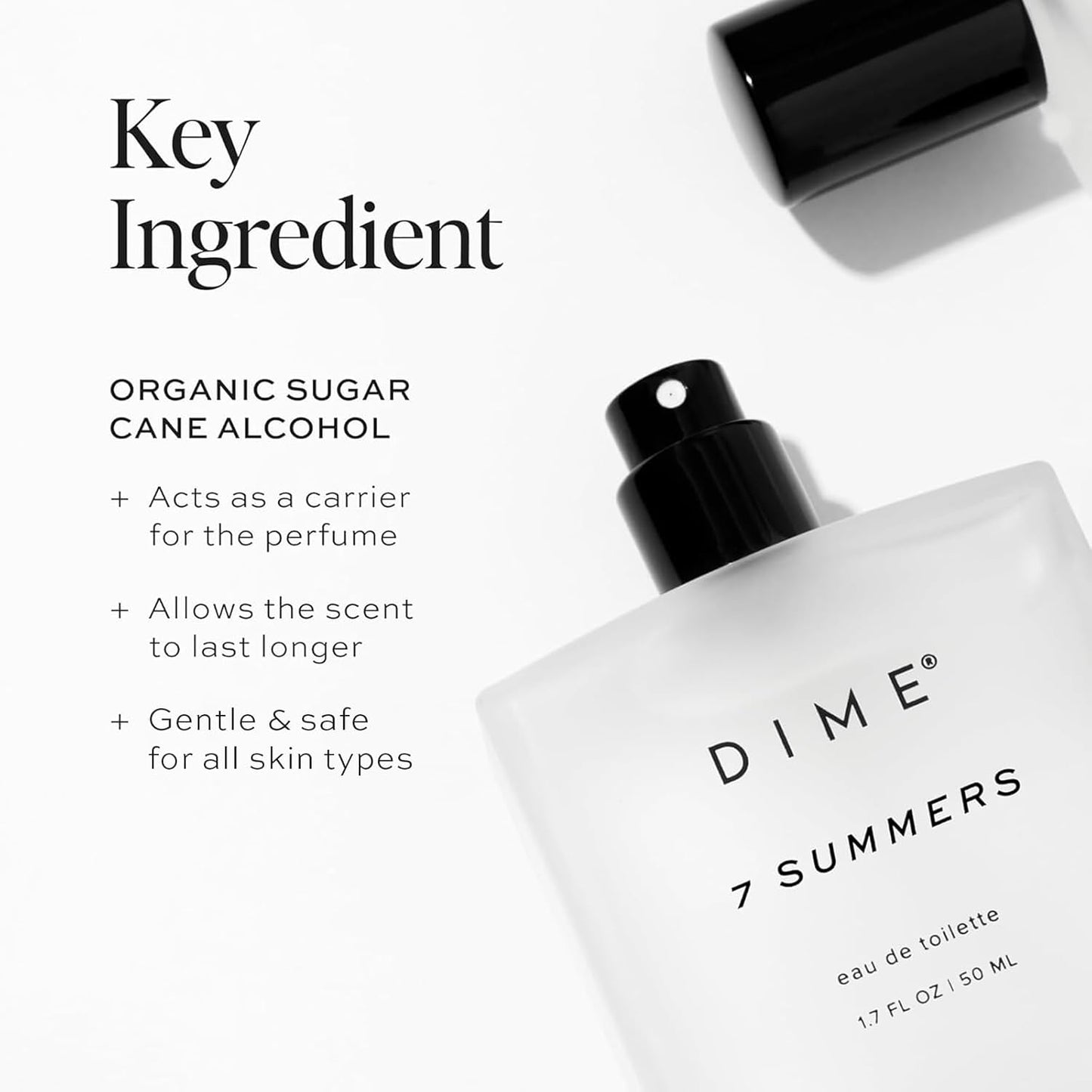 DIME Beauty 7 Summers Perfume for Women - Sweet Floral Eau de Toilette with Bergamot, Vanilla Orchid and Coconut..
