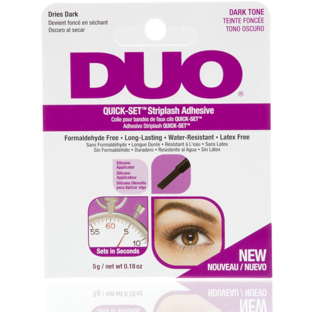 DUO Quick-Set Eyelash Glue Dark Tone – Waterproof Lash Adhesive for False Lashes, Long-Lasting, Fast-Drying Duo Lash Glue..