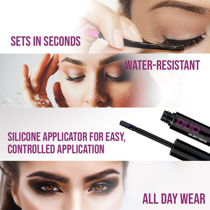 DUO Quick-Set Eyelash Glue Dark Tone – Waterproof Lash Adhesive for False Lashes, Long-Lasting, Fast-Drying Duo Lash Glue..
