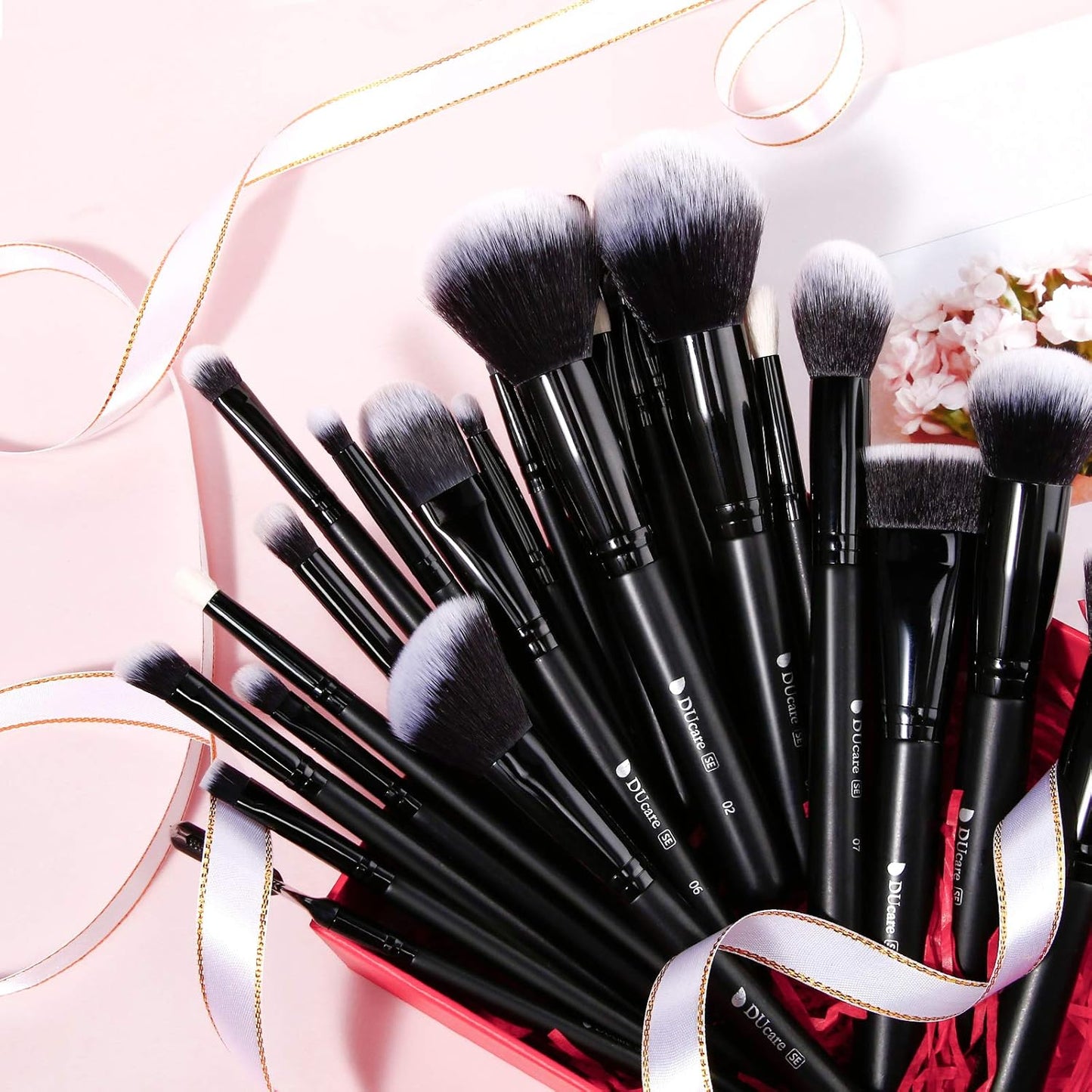 DUcare Professional Makeup Brushes Set 27Pcs | Makeup Brush Set Premium Synthetic Kabuki Foundation Blending..