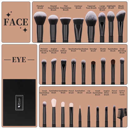 DUcare Professional Makeup Brushes Set 27Pcs | Makeup Brush Set Premium Synthetic Kabuki Foundation Blending..