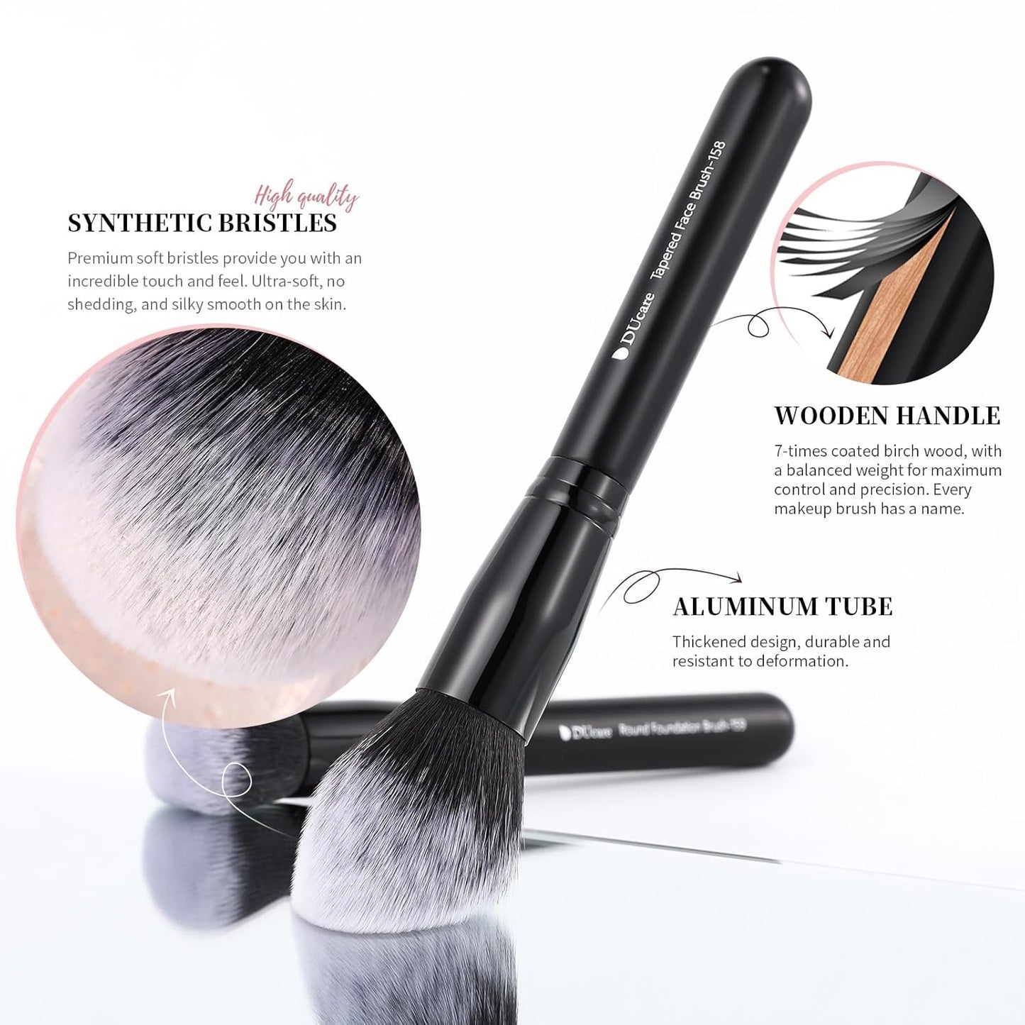 DUcare Professional Makeup Brushes Set 27Pcs | Makeup Brush Set Premium Synthetic Kabuki Foundation Blending..