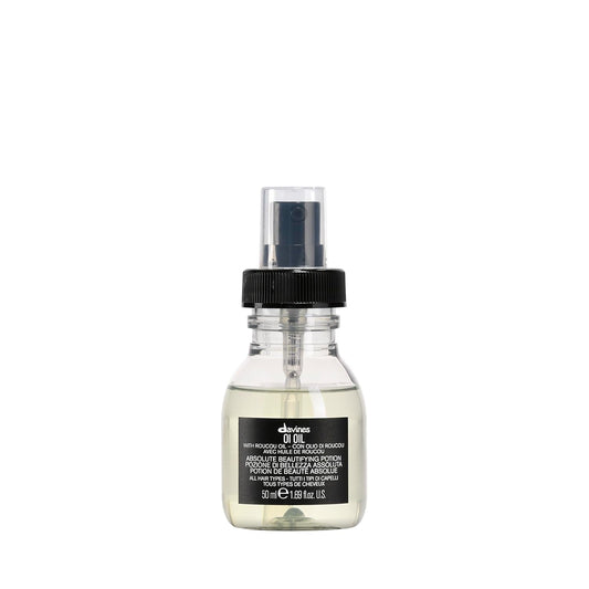 Davines OI Oil, Multi-Function Potion for All Hair Types - Weightless Anti-Frizz & Shine-Enhancing Serum with Roucou Oil..