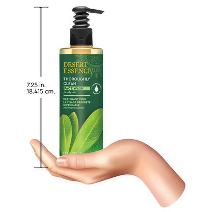 Desert Essence Thoroughly Clean Face Wash, Tea Tree Oil, 8.5 fl oz | Removes excess oil and impurities without over-drying..