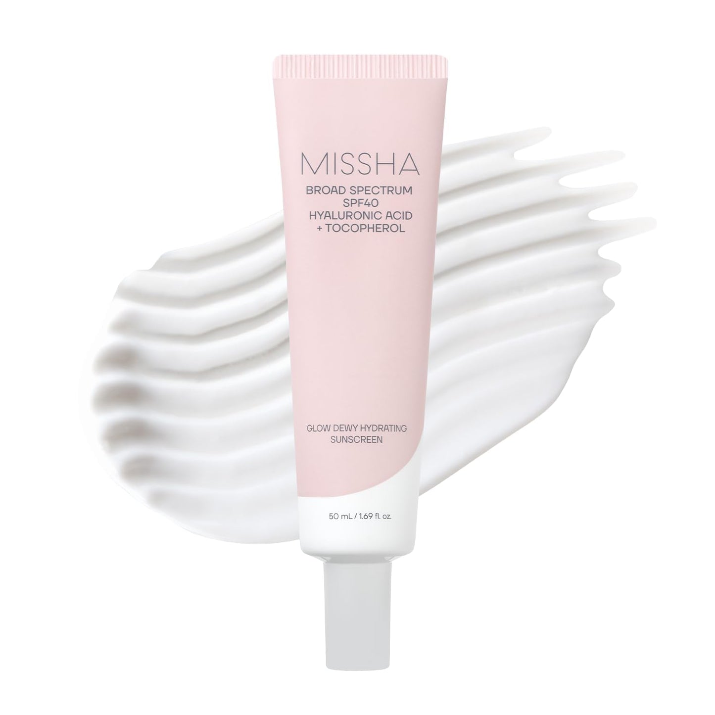 MISSHA Glow Dewy Hydrating Sunscreen SPF 40, Korean Sunscreen for Face & Body, 1.69 fl oz