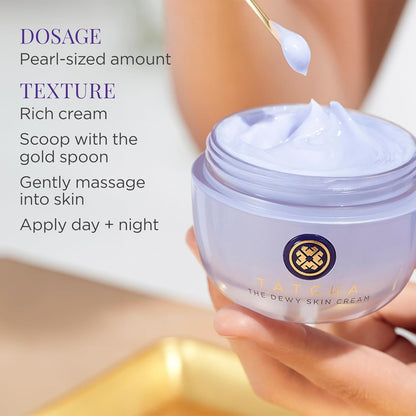 TATCHA The Dewy Skin Cream | Rich Line-Plumping Face Moisturizer | Helps Replenish Ceramides and Intensely Hydrate Dry &amp; Combo Skin ..