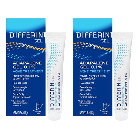 Differin Acne Treatment Gel, 60 Day Supply, Retinoid Treatment for Face with 0.1% Adapalene, Gentle Skin Care for Acne Prone Sensitive Skin..